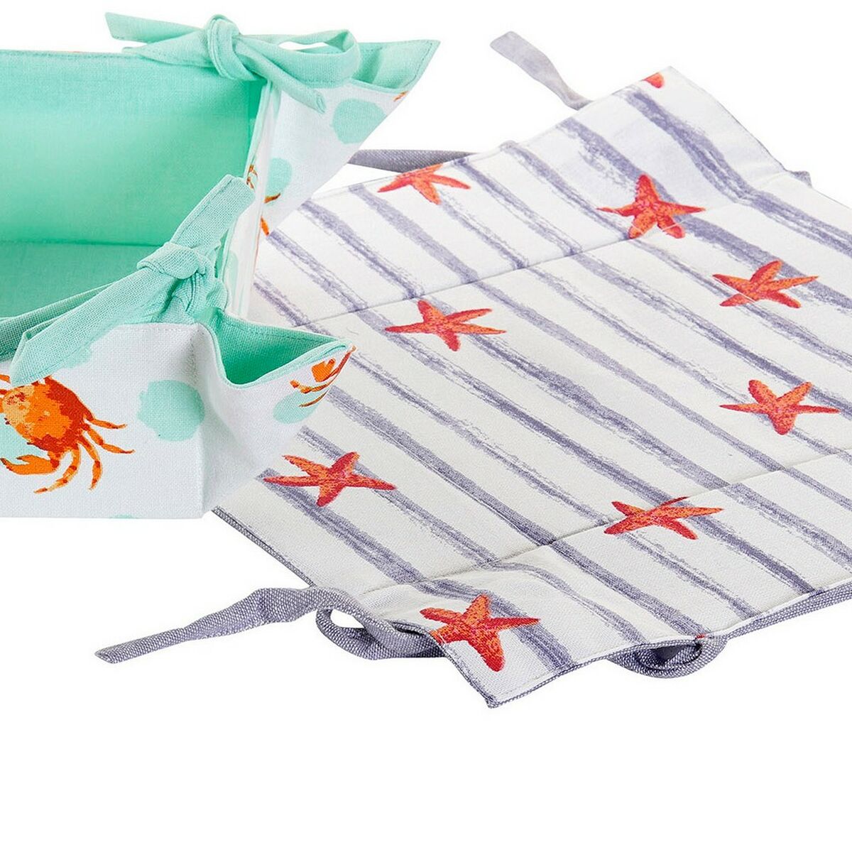 Multi-purpose basket DKD Home Decor Cotton 34 x 34 x 34 cm